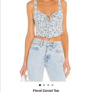 Bardot Floral Corset Top